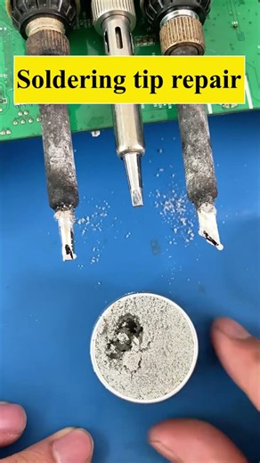 Soldering tip repair paste easily repairs soldering tips, making them shine 2 #reels #shorts #viral