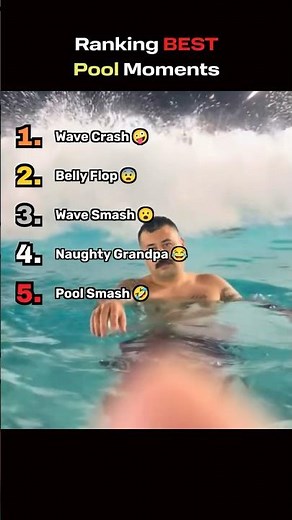 Ranking the FUNNIEST Pool Moments 😂 #shorts #funny #pool #fail