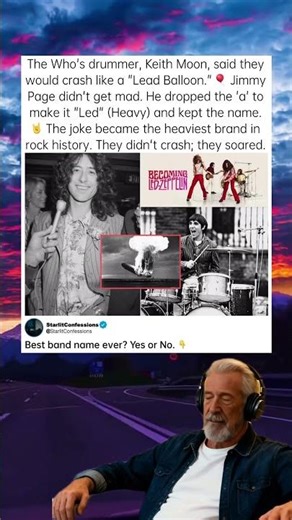 The joke that named Led Zeppelin (Thanks Keith Moon) #LedZeppelin #RockHistory #KeithMoon