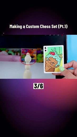 Making a Custom Chess Set (Pt.1) *P3* - Moriah Elizabeth #moriahelizabeth #painting #custom #customchess #art #fyp #viral