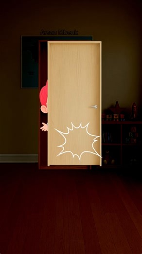 stuck in the door#animation #cartoon #shorts