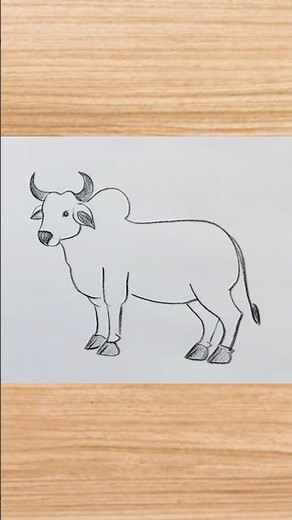how to draw ox drawing easy step by step
