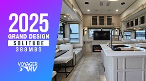 11 reactions |  Join us for a sneak peek at the brand-new 2025 Solitude 388MBS!  This luxury 5th Wheel from Grand Design RV has some fantastic features we haven't seen before in an RV! Click here: bit.ly/2025Solitude388MBS for more details! | Voyager RV Centre | Facebook