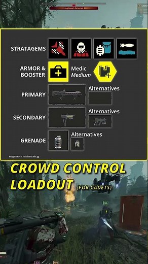 Beginner Crowd Control Loadout for Defeating Terminids in Helldivers 2! #helldivers2 #terminids