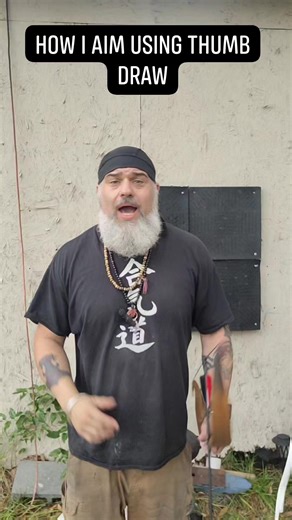 **Aiming Using Thumb Draw ** It's very hard to get the specifics in a "Reel Worthy" length video but here we go Gaining the sight picture of the arrow is vital. It doesn't matter which side or Draw method you're using Along with that is making sure your Draw is consistent. I have video on that too These specifics are best done in person or through some sort of online tutoring. This is why I've been offering more in personal seminars and will be offering online tutoring soon odinsonarchery.com #o