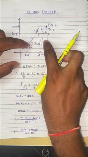 Section formula derivation | class 10 coordinate geometry #surat #education #shorttricks #shorts
