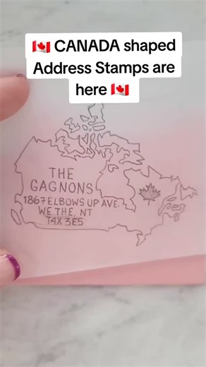 Custom Rubber Stamps and Stationery on Instagram: "🇨🇦✨ Elevate your correspondence with a unique return address stamp, artfully crafted in the shape of Canada - IN CANADA! 🇨🇦✨ My stamps not only celebrate the True North but also add a personal touch to every letter. Plus, every order will have 25% of the profits sent to a Canadian Food Bank. I've hidden some fun Easter eggs in the design—can you spot them? 😉🍁 Explore the collection and stamp your identity with every send-off! And yes, I wi