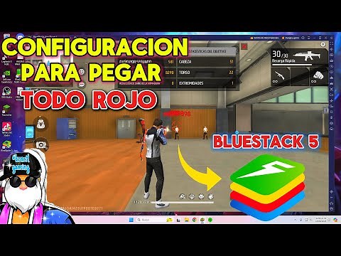 CONFIGURACION PARA PEGAR TODO ROJO EN FREE FIRE EN BLUESTACK 5