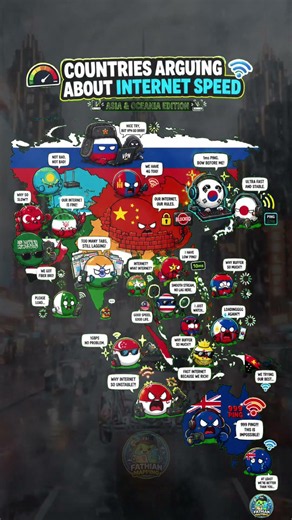 COUNTRIES ARGUING ABOUT INTERNET SPEED 🌏📶