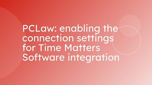 Setup the Time Matters PCLaw Link (Part 4 of 5)