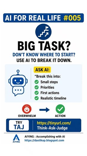 When You're Overwhelmed, AI Breaks It Down For You #AIProductivity #PrompEngineering