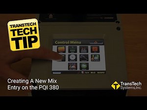 PQI 380 New Mix Entry Tutorial