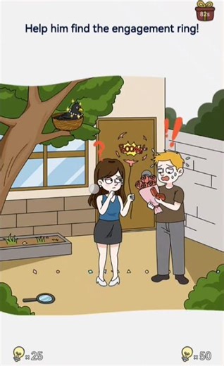 brain out level 120.and help him find the engagement ring?