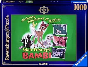 Ravensburger Disney Treasures from The Vault Bambi 1000 Piece Jigsaw Puzzle for Adults - 16853 - Every Piece is Unique, Softclick Technology Means Pieces Fit Together Perfectly - Amazon Exclusive