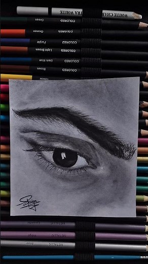 Hyper Realistic Eye Sketch Process ✍️ #artist #artwork #shorts