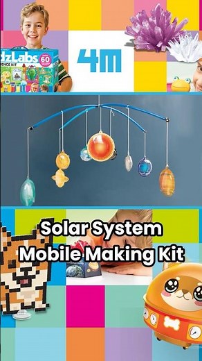 Solar System Mobile Kit 🌍✨ Build Glow-In-The-Dark Planets | STEM for Kids Ages 5+