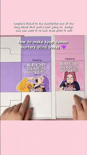 how to make kpop demon hunters blind box 💜#papercraft#asmr #kpopdemonhunters#diy#tutorial#blindbox
