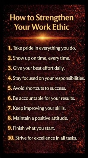How to Strengthen Your Work Ethic