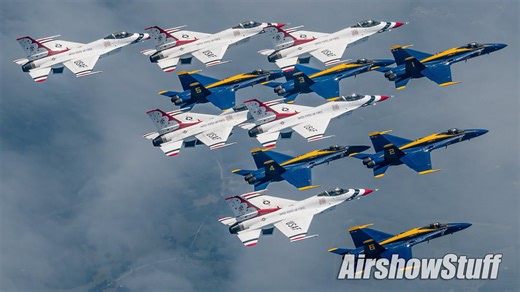 Watch the Blue Angels and Thunderbirds fly together over New York