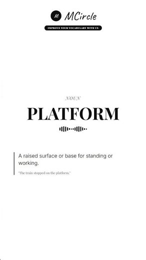 Learn English: What is Platform? | Vocabulary Shorts