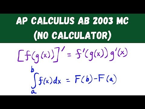 AP Calculus AB 2003 Multiple Choice (no calculator) - Questions 1-28