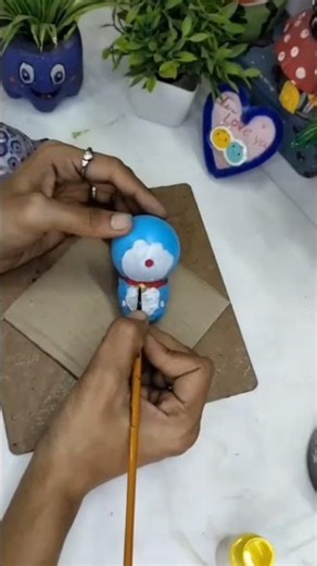 Waste LED light DIy Art Work cute doremon #short #viralshorts #subscribe