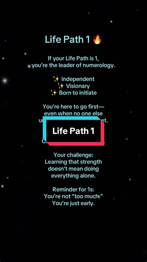 #lifepath1 #lifepath #numerology #numbers #1