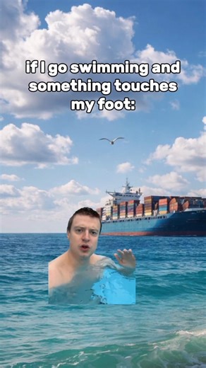 if l go swimming and something touches my foot