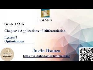 Optimization | Applications of Differentiation |