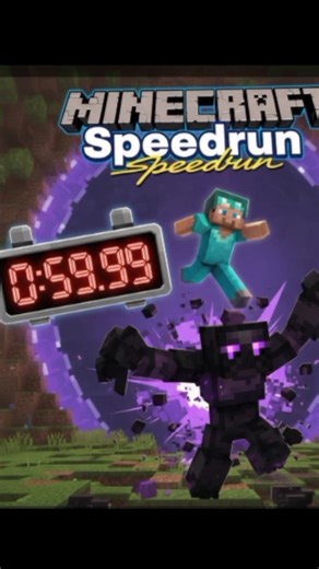minecraft speedrun in 30 sec . impossible ☠️#worldrecord#fyo#foryou#viral