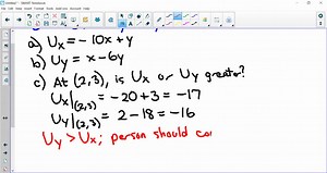 SOLVED:For the following utility functions, - Find the marginal utility of each good. Determine whether the marginal utility decreases as consumption of each good increases (i.e., does the utility function exhibit diminishing marginal utility in each good?). - Find the marginal rate of substitution. - Discuss how M R SX Y changes as the consumer substitutes X for Y along an indifference curve. - Derive the equation for the indifference curve where utility is equal to a value of 100 . - Graph the