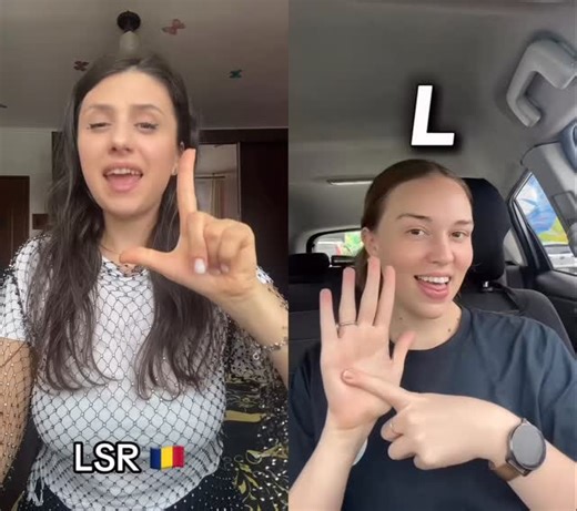 Lavi 🦋 on Instagram: "Asta e în Limba Semnelor Române (LSR) vs. Australian Sign Language (Auslan). Cam așa arată și e destul de diferit! Nu am inclus literele Ă, Â, Î, Ș, Ț și Z, pentru că așa era piesa. În LSR 🇹🇩 , surzii folosesc și Ș, Ț și Z în semne. Sper să vă placă! 😊 English: This is in Romanian Sign Language (LSR) VS Australian Sign Language (Auslan). It looks something like this and it’s quite different! I didn’t include the letters Ă, Â, Î, Ș, Ț, and Z because that’s how the song w