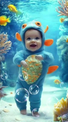 Baby laughing dance fun with Baby Shark vibe 🦈