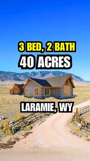 Boundless Estates on Instagram: "Discover the charm of Laramie Wyoming real estate with 10 Stagecoach Rd, Laramie, WY 82070, a stunning custom log home situated on forty acres. This property is perfect for those seeking privacy, breathtaking views, and access to outdoor recreation. Featuring three bedrooms, two bathrooms, and over sixteen hundred square feet, this home offers an open floor plan, peaked white pine ceilings, and hickory hardwood floors. Explore options like rural homes for sale in