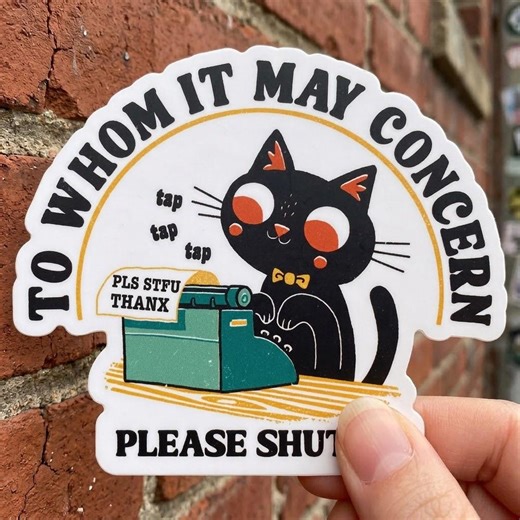 To Whom It May Concern Sticker Funny Sarcastic Office Humor Vinyl Decal Waterproof - Etsy