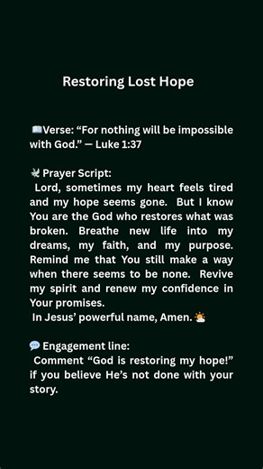 God can resurrect what you thought was gone. . . Follow us...