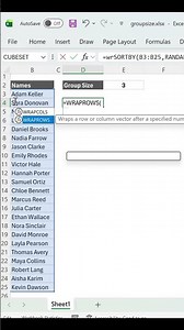 Assign people to groups randomly in Microsoft Excel