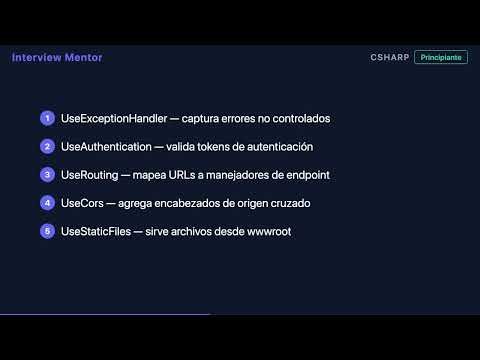 ¿Qué es el Middleware de ASP.NET Core? | Entrevista C#