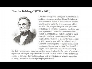 The Math Lover's Book, Biographies of Mathematicians: Charles Babbage (1791 - 1871)