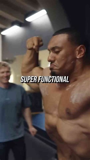 Bodybuilder attempts a human flag