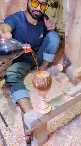 Amazing! Making a Coke glass from coconut 🥥🥤.#viral #cokeglass #foryou | Mamun Sorkar