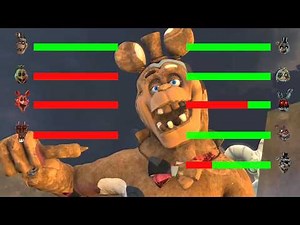 [SFM FNaF] Fazbear Entertainment vs TJOC Remake WITH Healthbars