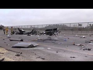 TRUCK SLAMS INTO CALTRANS GRADER ON FREEWAY