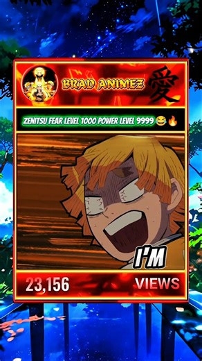 Zenitsu Fear Level 1000 Power Level 9999 😂🔥#zenitsu #tanjiro #demonslayer