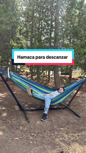 Hamaca estilo brasileño súper cómoda con soporte de acero incluido. Se arma rápido, soporta hasta 450 lb y viene con bolsa para transportarla. Ideal para usar dentro o fuera de la casa: jardín, camping o patio. Tela de algodón suave que envuelve el cuerpo y da una sensación de descanso total. Perfecta para relajarte en cualquier lugar. #hamaca #hammock #TikTokShopCreatorPicks #TikTokShopCyberMonday #TikTokShopBlackFriday