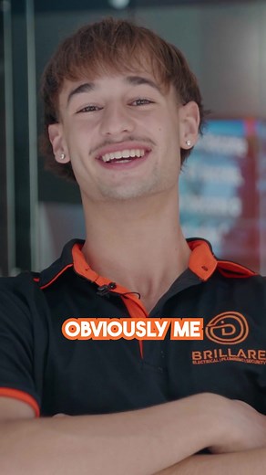Our electricians at Brillare bring a whole lot of expertise and personality to every job⚡💡 #perthisok #perthelectrician #commercialconstruction #sparkylife #highvoltagelife #brillareteam #teambrillare #getoknowtheteam #perth #westernaustralia #electricians #team #officehumour