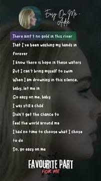 Easy On Me - Adele (Lyrics)