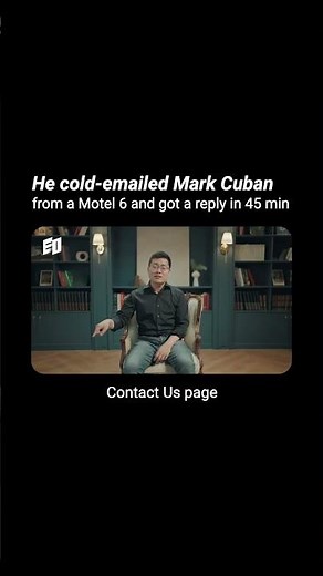 He cold-emailed Mark Cuban from a Motel 6 and got a reply in 45 min