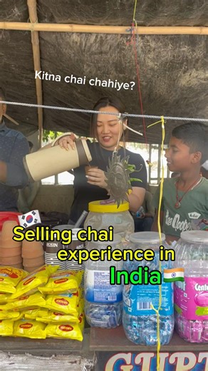 Internship in Indian chai shop 🇮🇳🇰🇷 #shorts