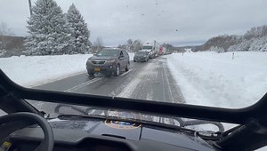 Troopers in a UTV have been checking on drivers stopped along I-81 in Broome county. Traffic is backed up for miles between exits 7 and 8. | New York State Police